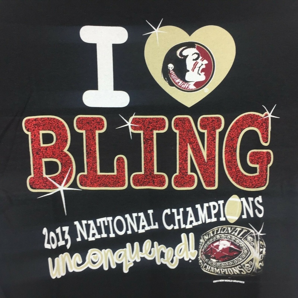 Florida State Seminoles FSU T-Shirt Love Bling